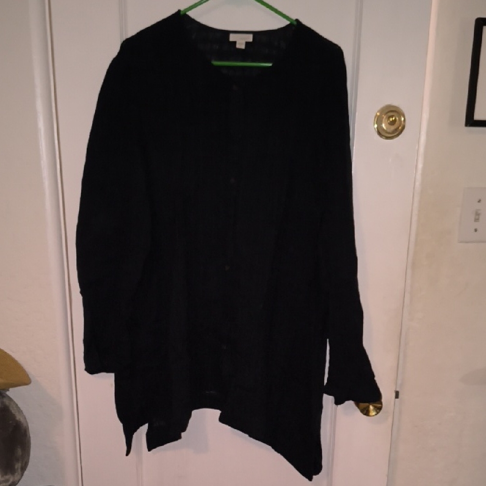 Purejil | Elegant Black Women's Button Down Shirt